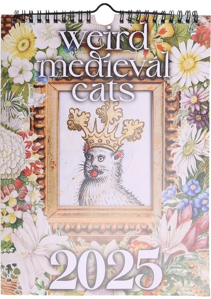 2025 Ortaçağ Kedileri Takvim Garip Kediler Takvim Komik Duvar Takvimi Yeni Yıl Ev Dekorasyonu Için Hediyeler (Yurt Dışından)