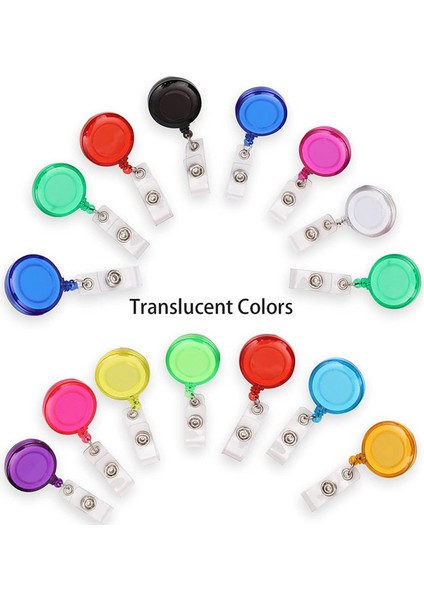 Rozet Makaraları, 30 Adet Renkli Rozet Klipsleri Kimlik Kartı Anahtar Kartı Için Tutucular (Yurt Dışından) modelleri