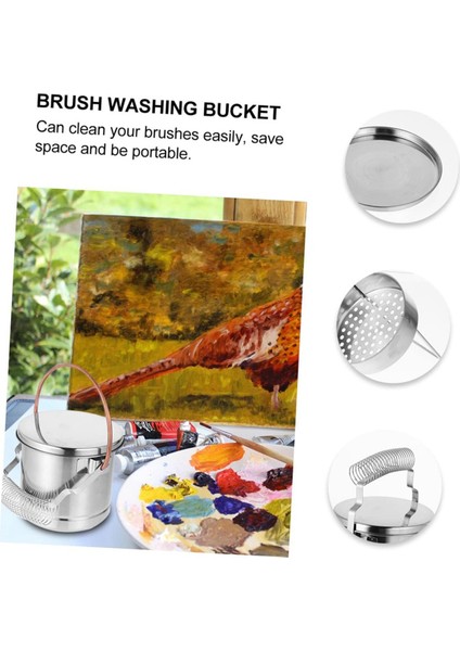 Kalem Kovası Resim Fırçası Kovası Suluboya Fırçası Yıkayıcı Tutucu (Yurt Dışından) fiyatları