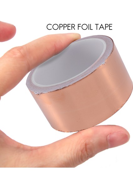 50MMX10M Emi Bakır Yapışkan Bakır Folyo Bakır Bant Kendi Yapışkanlı Bant Rulosu (Yurt Dışından) indirimleri