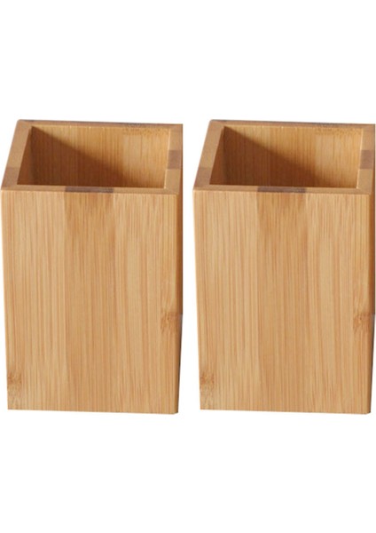 Bambu Ahşap Masa Kalem Kalemlik Standı Çok Amaçlı Kalem Bardak Pot (Yurt Dışından)