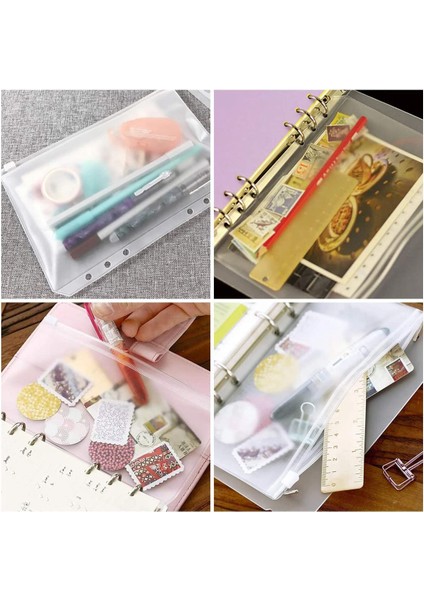 12 Pcs A5 Binder Cep Binder Fermuar Klasörleri 6 Halkalı Dizüstü Bilgisayar Bağlayıcı Gevşek Yaprak Takma Torbalar Su Geçirmez Kese (Yurt Dışından) indirimleri