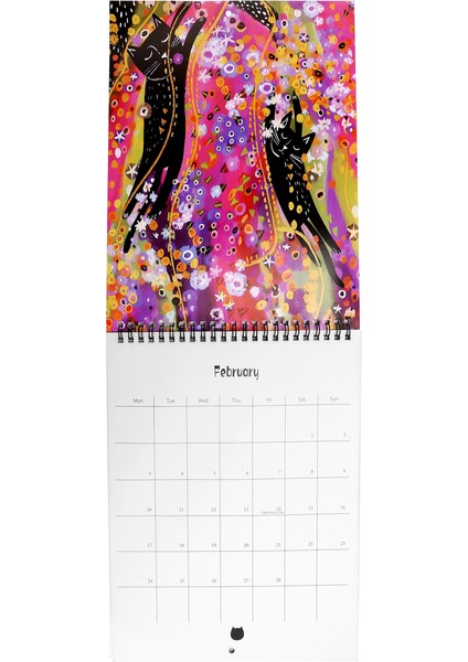 Cat Boyama Duvar Takvimi Aylık Duvar Takvimi Ortaçağ Kedi Resimleri Duvar Art Pet Takvimleri Ev Koleji Için (Yurt Dışından) fiyatları