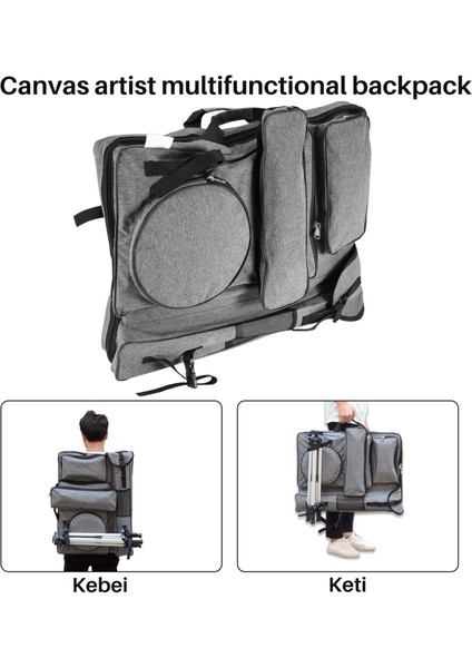Sanat Portföy Kılıfı, 4K Canvas Sanatçı Sırt Çantası Su Geçirmez Sanat Çanta Tote Tote Çizim Tahtası Eskiz Araçları Organize (Yurt Dışından) fiyatları