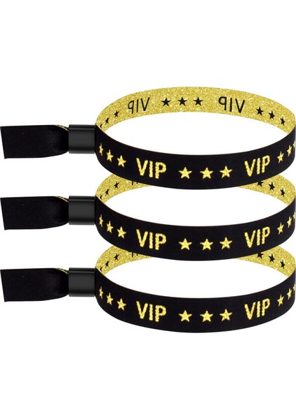 100 Paket Vıp Kumaş Etkinlik Bilekliği, Aktiviteler, Partiler Için (Siyah) (Yurt Dışından)