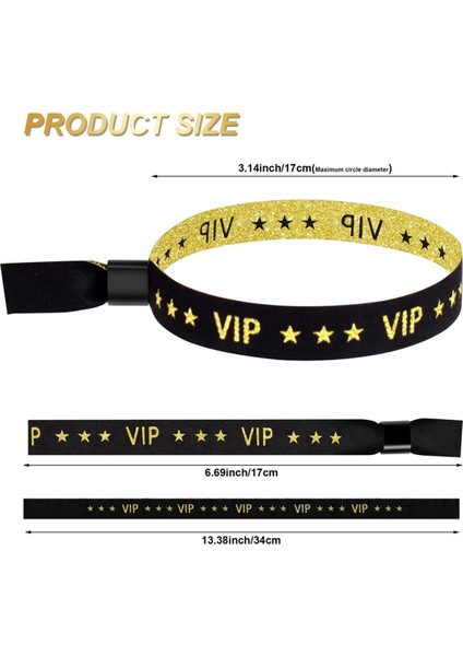 100 Paket Vıp Kumaş Etkinlik Bilekliği, Aktiviteler, Partiler Için (Siyah) (Yurt Dışından) modelleri