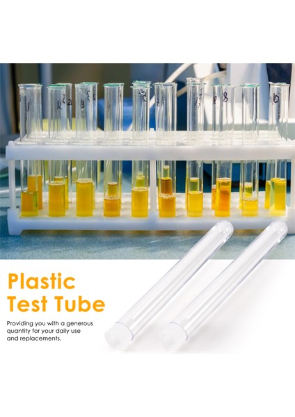100PCS 12X100MM Şeffaf Laboratuvar Temiz Plastik Test Tüpleri Push Caps Okulu Laboratuar Malzemeleri (Yurt Dışından) fırsatları