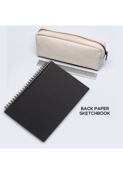 5pcs A5 Siyah Spiral Notebook Boş Sketchbook Unrululed Journal Pack Kalın Boş Kağıt 50 Sayfa 100 Çizilmemiş Sayfalar (Yurt Dışından) indirimleri