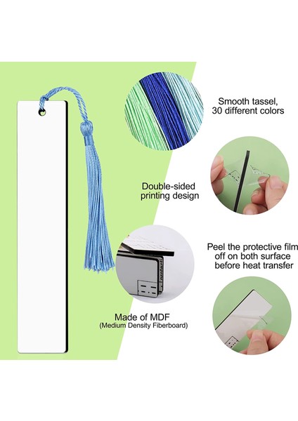 30 Adet Süblimasyon Boşlukları Yer Imi, Süblimasyon Boşlukları 30 Adet ile Dıy Yer Imleri Için Renkli Püskül (Yurt Dışından) modelleri