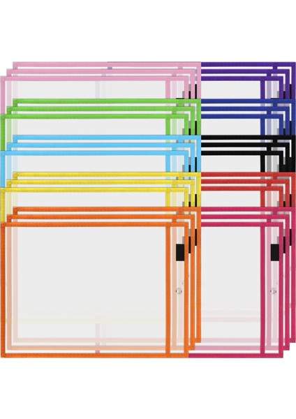 30 Paket Kuru Silme Cepleri Pvc Şeffaf Dikilmiş Kuru Silme Dosya Torbası Yeniden Kullanılabilir Kuru Silme Torbası (Yurt Dışından) modelleri