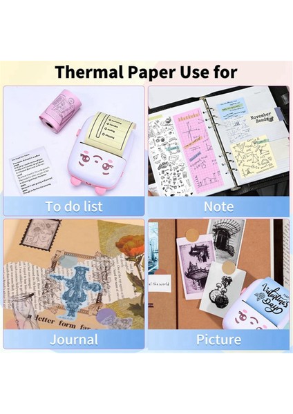 Mürekkepsiz Bluetooth Yazıcı Için Mini Yazıcı Kağıdı 57MM x 30MM, 6 Rulo (Yurt Dışından) fırsatları