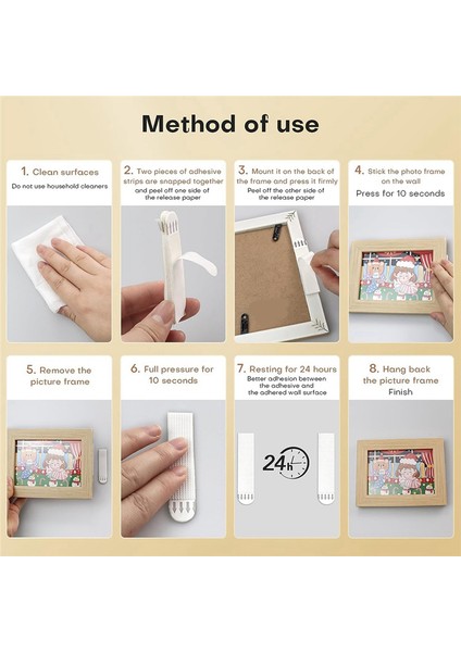 Resim Asma Şeritleri, Çivi Olmadan Resim Asmak Için 24 Çift (Yurt Dışından) fırsatları