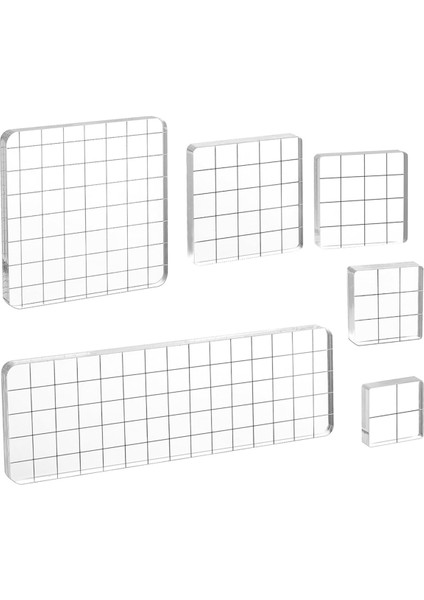 Damga Bloğu, Izgara Çizgisi Dekorasyonlu Şeffaf Mürekkep Pedi Damgalama (Yurt Dışından)