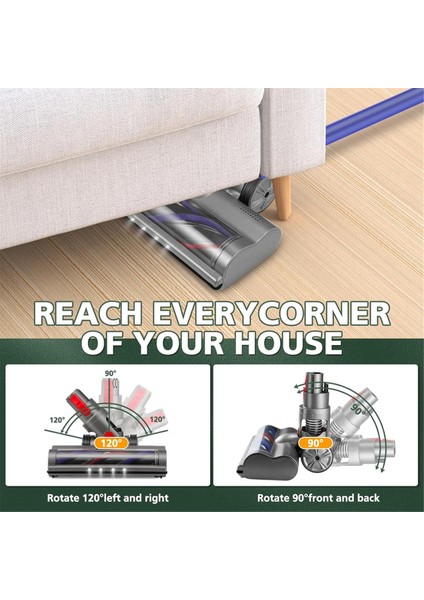 Dyson V7 V8 V10 V11 V15 V15 Kablosuz Çubuk Vakum Süpürgeleri LED Farlar Silindir Zemin Fırçası Kafası Değiştirme (Yurt Dışından) indirimleri