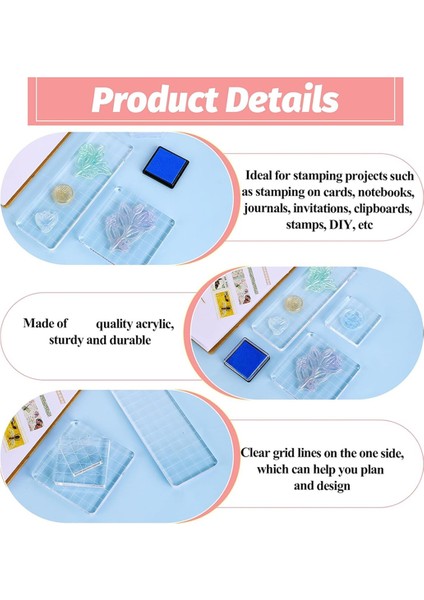 Damga Bloğu, Izgara Çizgisi Dekorasyonlu Şeffaf Mürekkep Pedi Damgalama (Yurt Dışından) indirimleri