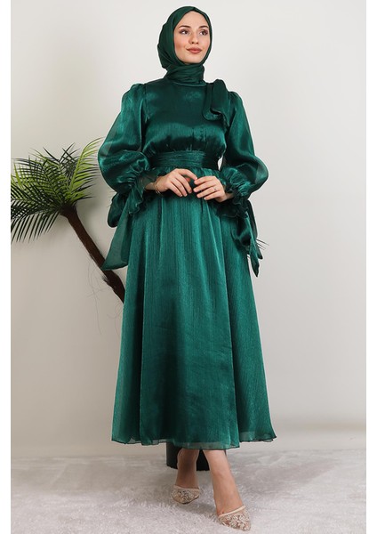 Mişa Tesettür Elbise Zümrüt modelleri