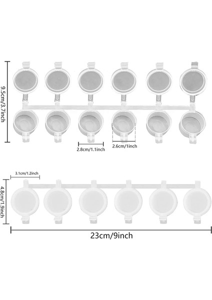 5 Şerit 30 Kap Boş Boya Şeritleri, 10ML/ 0.35OZ Boya Kap Şeritleri (Yurt Dışından) fırsatları