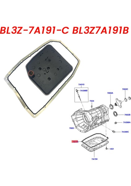Şanzıman Karteri Contası ve Şanzıman Filtresi Takımı 6L2Z-7A191-BA Ford F-150 F-250 Mustang Explorer Lincoln BL3Z-7A191-B (Yurt Dışından) fiyatları
