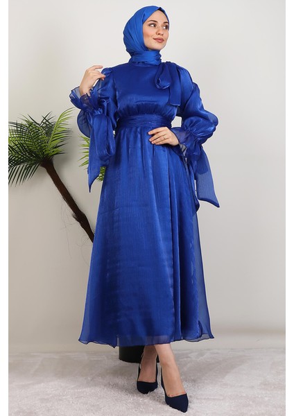 Mişa Tesettür Elbise Gece Mavi