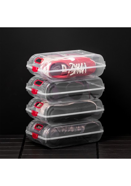 204-10 Kadın ve Çocuk Ayakkabı Saklama Kutusu - Şeffaf Pratik Ayakkabı Kabı Düzenleyici Saklama Seti 10 Adet modelleri