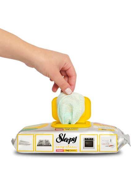 Sleepy Easy Clean Süper Yağ Çözücü Yüzey Temizlik Havlusu&mendili 30 Yaprak fiyatları