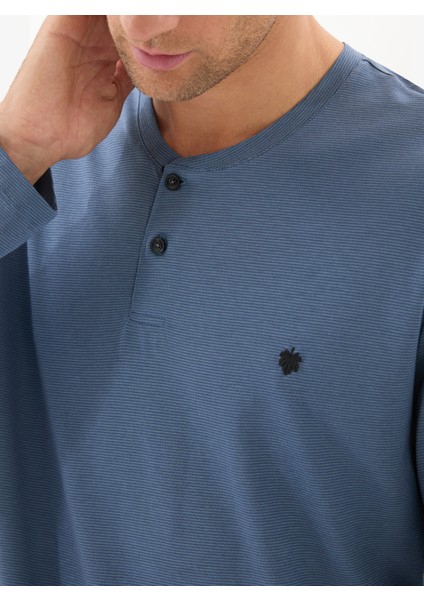 Erkek Pijama Takımı 40781 - Mavi modelleri