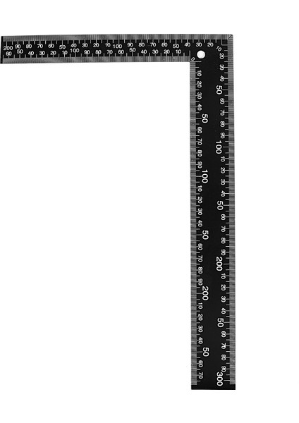 Öğretmen 0-30CM 0-20CM Ölçüm Aralığı L Şekilli Tasarım Kare Cetvel Siyah (Yurt Dışından)