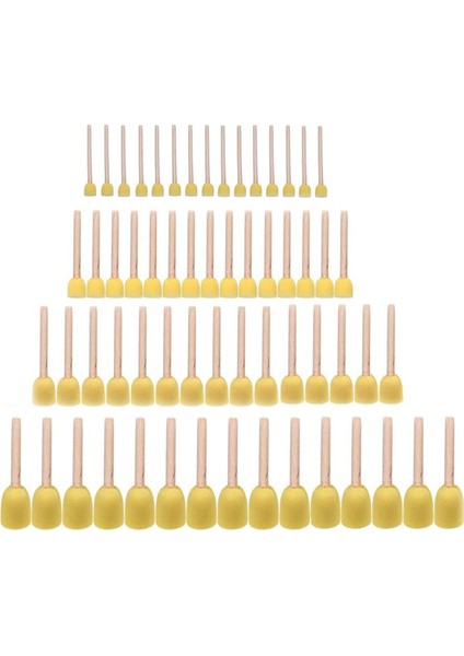 60 Parça Yuvarlak Boya Köpük Sünger Fırça Seti Boyama Aletleri, Fırça Seti, Çocuklar Için Uygun El Sanatları Için Uygun (Yurt Dışından)