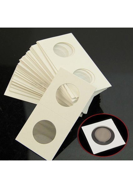 100PCS Square Cardboard Para Tutucuları Madeni Para Malzemeleri Madeni Para Albüm Koleksiyonu Deniz Feneri Pul Parası Tutucu Kapak Kapağı Kılıfı Depolama (Yurt Dışından) modelleri