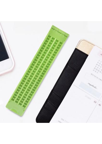4 Satır 28 Hücreler Braille Slate Braille Yazma Slate Plastik Braille Kayrak Kiti, Yeşil (2) (Yurt Dışından) fiyatları