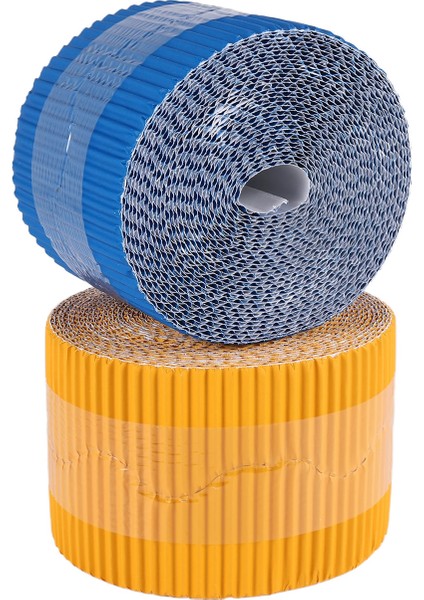 2 Rolls Bülten Tahtası Sınırları Dekoratif Sınırlar Için Tarak Sınır Dekorasyon Arka Plan Kağıt (Sarı ve Mavi) (Yurt Dışından) fiyatları