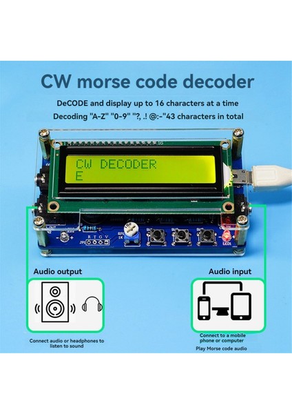 Cw Morse Kodu Çözücü Dıy Kiti Cw Eğitmen Morse Kodu Çözücü (Yurt Dışından) fırsatları