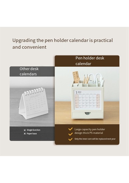 Kalem Masa Düzenleyici 2024 Masa Takvimi, 360° Dönebilen Kalemlik (Yurt Dışından) fiyatları