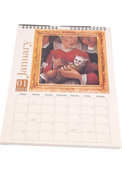 Garip Ortaçağ Kedileri Takvimi 2024 Takvim 12 Aylık Duvar Takvimi Ofis Evi Hediye Kaplamalı Kağıt A (Yurt Dışından) indirimleri