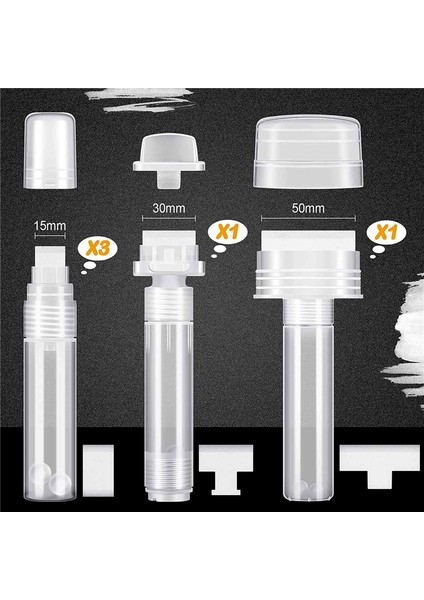 5 Paket Graffiti Işaretleri Doldurulabilir Boya Işaretleri 5 Yedek Uçlu Boya Kalemine Rötuş (50 Mm, 30 Mm, 15 Mm) (Yurt Dışından) fiyatları