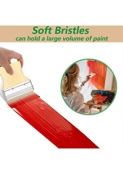 4 Parçalı Düz Kürek Fırçası Seti, Geniş Fırça Büyük Boya Fırçası (Yurt Dışından) modelleri