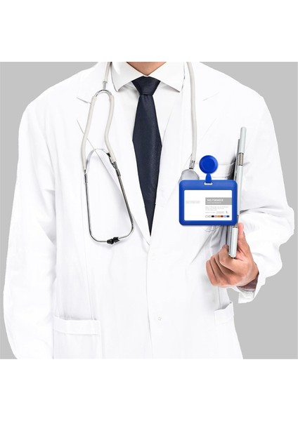 Geri Çekilebilir Rozet Tutucular, Plastik Kayar Kimlik Rozeti Tutucu Mavi (Yurt Dışından) modelleri