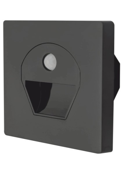 Noas YL69 1522 1W Siyah Kasa Sensörlü Koridor Aydınlatması 3200K Gün Işığı