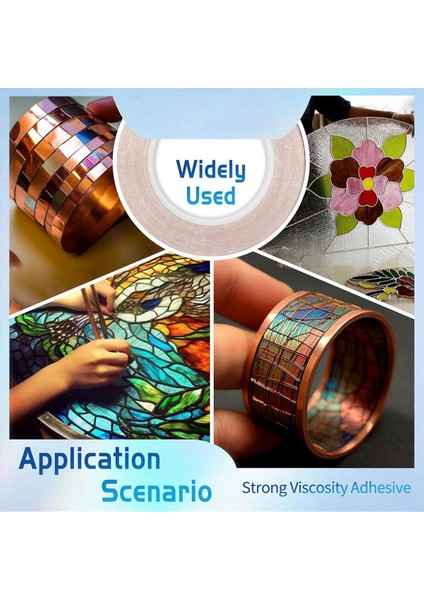 Vitray Için 6mm Destekli Bakır Folyo Bant (2rulo) (Yurt Dışından) fırsatları