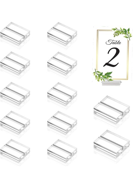 Akrilik Standlar Kart Yuvası Tablo Numaraları ile Temiz Yer Kart Tutucuları Ekran Düğün Işareti Sahipleri (12 Parça) (Yurt Dışından) fırsatları