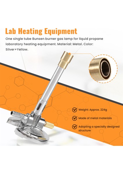1pcs Mini Tek Tüp Bunsen Brülör Gazı Işığı Likit Propan Laboratuvar Isıtma Ekipmanı Için (Yurt Dışından) fırsatları