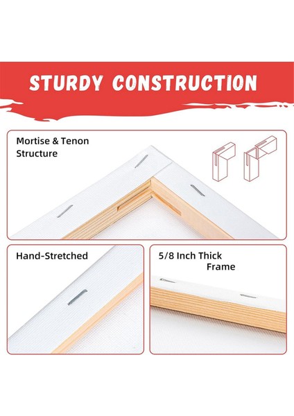 4'lü Paket 20,32 x 25,4 cm Gerilmiş Yağlıboya Tablolar (Yurt Dışından) fırsatları