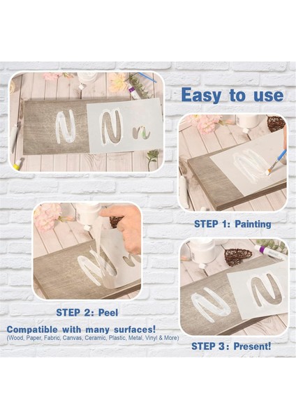 50 Adet Kaligrafi Şablonu Alfabesi - Tekrar Kullanılabilir (Yurt Dışından) indirimleri