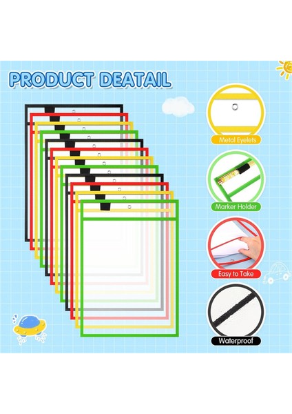 Tekrar Kullanılabilir Not Tutucu Cep Plastik Dosya Çantası Kuru Silinebilir Kılıf B (Yurt Dışından) fırsatları