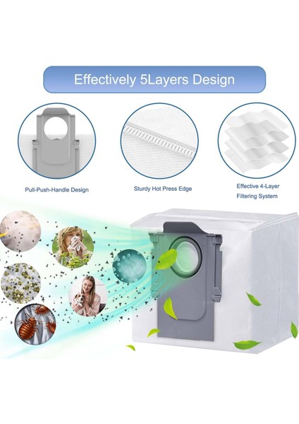 Roborock Için 34PCS S7 Maxv Ultra /Q100TSC /s7 Pro Ultra Robot Vakum Parçaları Ana Yan Fırça Hepa Filtre Mop Pad Toz Çantası (Yurt Dışından) fırsatları