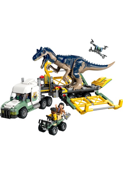 ® Jurassic World Dinozor Görevleri: Allosaurus Taşıma Kamyonu 76966 - 8 Yaş & Üzeri Çocuklar için Oyuncak Yapım Seti (588 P)