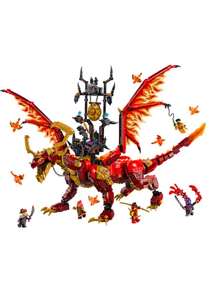 ® NINJAGO® Hareket Kaynak Ejderhası 71822 - 12 Yaş & Üzeri Çocuklar için Yaratıcı Oyuncak Yapım Seti (1716 Parça)