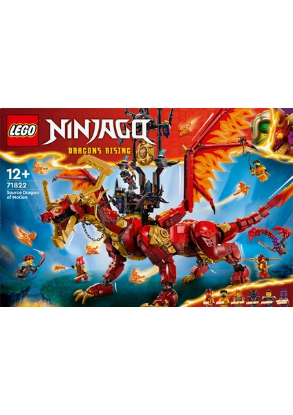 ® NINJAGO® Hareket Kaynak Ejderhası 71822 - 12 Yaş & Üzeri Çocuklar için Yaratıcı Oyuncak Yapım Seti (1716 Parça) fiyatları