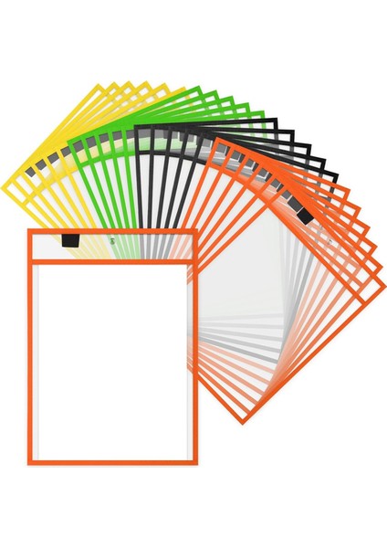 Tekrar Kullanılabilir Not Tutucu Cep Plastik Dosya Çantası Kuru Silinebilir Kılıf C (Yurt Dışından)