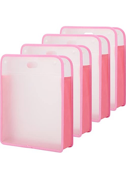 4 Adet Scrapbook Kağıt Saklama, Kağıt Saklama Düzenleyici Pembe (Yurt Dışından)